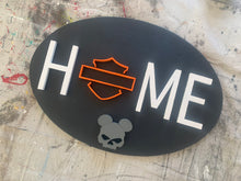 Load image into Gallery viewer, Harley x Mickey Home Wood Sign
