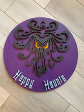 Load image into Gallery viewer, 18&quot; Disney Haunted Mansion Wallpaper Happy Haunts Sign

