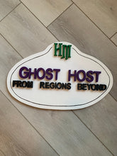 Load image into Gallery viewer, Disney Haunted Mansion Ghost Host Name Tag Sign

