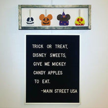 Load image into Gallery viewer, Disney Halloween Candy Apples Wood Sign
