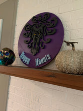Load image into Gallery viewer, 18&quot; Disney Haunted Mansion Wallpaper Happy Haunts Sign
