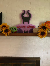 Load image into Gallery viewer, Disney Maleficent Welcome Witches Sign
