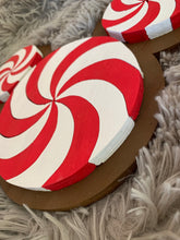 Load image into Gallery viewer, 18” Christmas Peppermint Mickey Wood Sign
